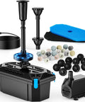 RGB Pond Filter With Pump Fountain Kit 660 GPH Pond Filter Box With 40 W Pump And Auto Cycle LED Lights For Outdoor Ponds