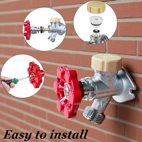 2 Pack Vacuum Breaker Replacement Kit For Outdoor Faucets And Hose Bibs Anti Siphon Frost Free Sillcock Valve Repair Kit in use