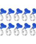 10 pieces of the 15 Piece Stainless Steel Hose Clamps Set 13 To 19mm Adjustable Worm Gear Clamps With Thumb Screw Key Type for DIY.