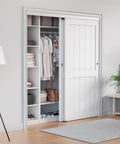 Go To 6 Ft Bypass Closet Door Track Kit With Top Mounted Hardware For Two Door System in white exterior