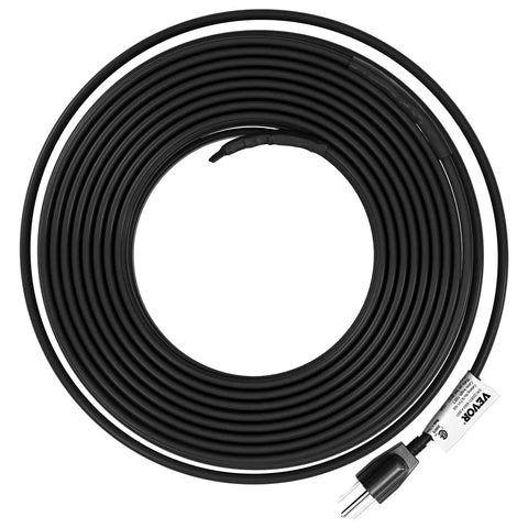 Self Regulating Pipe Heating Cable 100 Feet 5W Per Foot Heat Tape For Pipes Roof Snow Melting To Beat The Winter And Deicing Gutter Freeze Protection 120V Keeps Water Flowing Prevents Ice Dams And Roof Damage coiled view