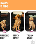 Back Seat Dog Hammock Cover Waterproof Car Seat Protector For Cars Trucks And SUVs Easy To Clean Machine Washable