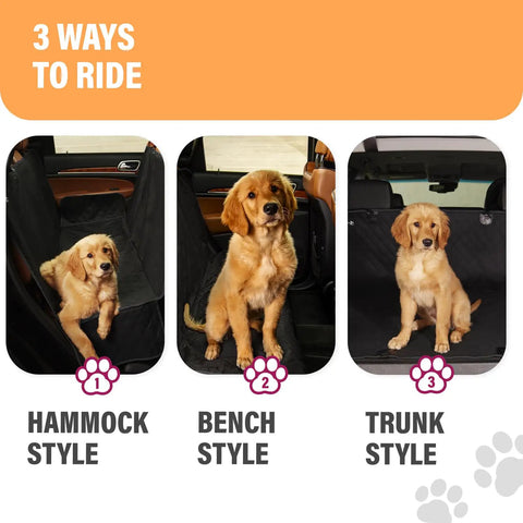Back Seat Dog Hammock Cover Waterproof Car Seat Protector For Cars Trucks And SUVs Easy To Clean Machine Washable