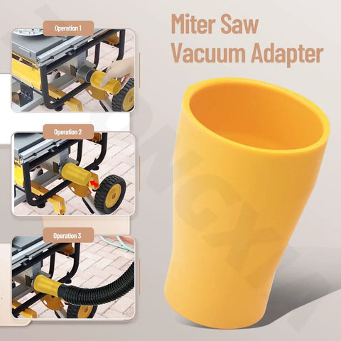 Miter Saw Vacuum Adapter Fits 2-1/2 Inch Outlet To 1-7/8 Inch Shop Vac Hose, 3/5 Inch Miter Saw Outlet To Dust Collection Hose