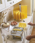 Automatic Electric Noodle Maker And Dough Roller For Home Kitchen Easy Thick Pasta Press With Adjustable Settings for fresh pasta preparation.