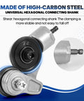Transform Your Electric Drill Into A Mighty Sheet Metal Cutter With This Nibbler Attachment. High-carbon steel connecting shank detail.