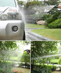 Heavy Duty Stainless Steel Garden Hose Reel Wall Mounted Retractable Anti Kink Water Pipe Holder For Yard Chores And Car Washing Smooth Pull Design in use washing a car.