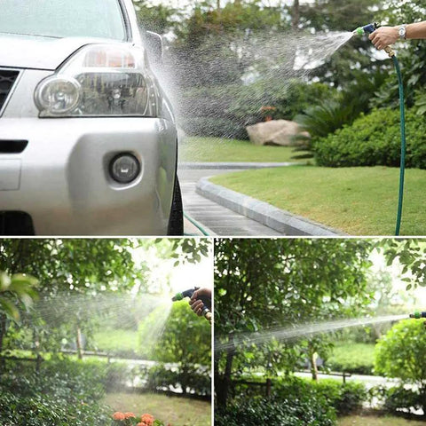 Heavy Duty Stainless Steel Garden Hose Reel Wall Mounted Retractable Anti Kink Water Pipe Holder For Yard Chores And Car Washing Smooth Pull Design in use washing a car.