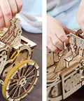 Royal Wedding Carriage Mechanical Wooden Model Kit With Four Horses, Vintage Carriage Replica For Builders, with hands assembling