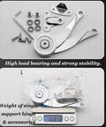 Heavy Duty Lid Support Hinges With Soft Close For Cabinets And Toy Chests, Stainless Steel Zinc Alloy, 2 Pack