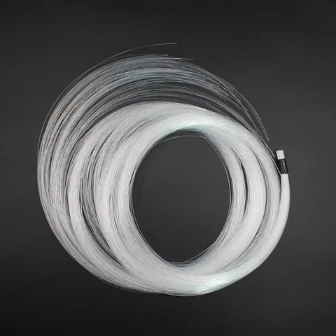Next Level PMMA End Glow Fiber Optic Cable 100 Pack 0.02 Inch By 3 Meters coil of transparent strands for star ceiling setup.