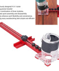 4 In 1 Router Jig With Adjustable Milling Groove Bracket For Woodworking, Pro Grade Router Tool And Guides, displayed on table