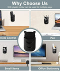 Straight Up Sturdy Wall And Underdesk Mount For Micro PC With Vesa Compatible Mini PC Bracket Including A Nifty Pen Holder and cable management, plastic organizer holder for pens and remote.