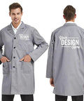 Custom Lab Coat Scrubs For Men And Women With Embroidered Or Printed Medical Lab Coat In Gray Unisex Pro Medical Gear