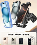 Motorcycle Phone Mount With Metal Extension Arm And Dual Vibration Dampeners For 4.7 To 6.7 Inch Phones with wide compatibility