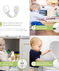 8 Pack No Drill Baby Proofing Cabinet Locks With 3M Adhesive Adjustable Child Safety Latches for cabinets and toilets