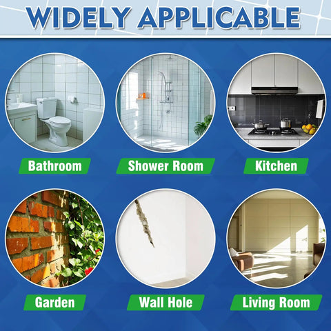 Image showing applications of All In One Grout Repair Kit White Fast Dry Filler For Bathroom Kitchen And Shower Easy Fix