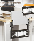 Chill Out The Cord Mess With This Heavy Duty Under Desk Cable Organizer, showing clamp mount design and cable slots.