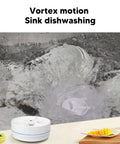 Slick Portable Countertop Mini Dishwasher Cordless Compact Sink Cleaner For Rv Apartments And Home Lightweight Fruit Veggies Washing Easy Setup No Sweat in action, vortex motion washing dishes.