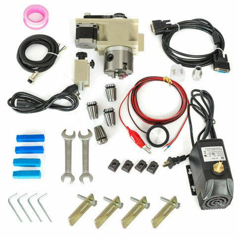 Parts and accessories for Four Axis CNC Router With 1500W VFD Spindle Engraving Machine, USB Port, 500x800x120mm Working Area