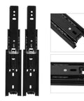 Beefy Heavy Duty Steel Telescopic Drawer Slides Four Pack Silent Operation Three Section 125mm Rails
