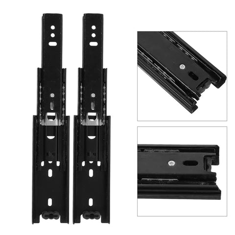 Beefy Heavy Duty Steel Telescopic Drawer Slides Four Pack Silent Operation Three Section 125mm Rails