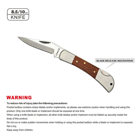 Stainless Steel Foldable Knife With Wood Handle And Locking Blade For Hiking And Camping Ultra Portable And Easy To Carry Outdoors