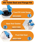 RV Toilet Seal And 3 Inch Socket Floor Flange Kit For 300 310 320 Toilet Replacement Parts With Flange And Seals 385345892