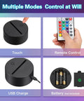 Dope 12 Pack LED Light Base Kit With Clear Acrylic Sheets showing touch control, remote control, USB charging, and battery slots.
