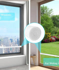 Adjustable Window Security Bar For Sliding Doors 15.7 To 27.5 Inches With Rubber Tips And 1.2 Inch Diameter White Tension Rod Lock Bar For Extra Home Safety Easy Install Secure Fit And Window Locking Confidence installed on window and sliding door.