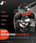 360° view of Front Left Lower Control Arm With Ball Joint And Bushing for Chevy Malibu 2004-2012, showing labeled parts