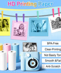 18 Rolls Kids Camera Paper Roll Refill BPA Free Safe Durable Paper For Mini Instant Print Cameras Perfect For Kids Snap And Print Cool Photos With Most Instant Cameras, colored rolls and sample prints