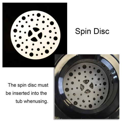 Spin disc for Portable Spin Dryer 3200 RPM 110V 22 Pound Stainless Steel Drum For Apartments Dorms RVs Boats Travel On The Go