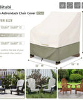 Waterproof 2 Pack Adirondack Chair Covers Fit Up To 32 Inches Wide By 35 Inches Deep By 36 Inches High Beige Outdoor Patio