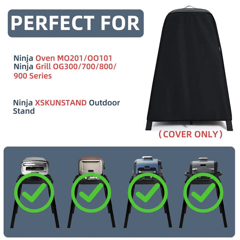 Waterproof Outdoor Grill Cover For Woodfire Pro XL Models OG321 701 751 850 951 And Artisan Pizza Oven OO101 MO201 On XSKUNSTAND Stand