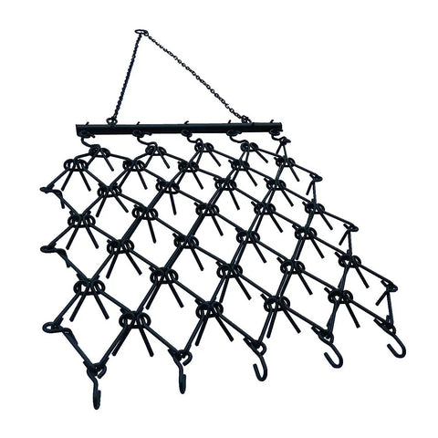 Heavy Duty Drag Harrow For ATVs And UTVs With A 4 Foot By 4 Foot Frame Seven Rows Of Sturdy One Half Inch Tines 129 Lb Weight