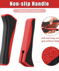 Non-slip ergonomic handle of Ferrule Crimping Tool For 24-8 AWG Wire with red and black grip for comfortable use
