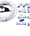 3/8 Inch Quick Connect Water Purifier Tubing Fittings For RO System With Ball Valve And L, Y, I, T Type Ports Includes PVC Hose Cutter
