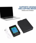 Pocket Friendly Portable Handheld Thermal Camera With Infrared Imaging Non Contact Heat Detector next to laptop and box