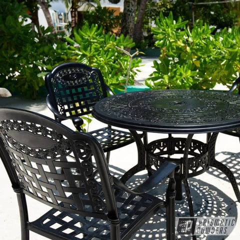 High Gloss Black Powder Coating For Automotive Wheels And Parts 1 Lb USA Made on metal outdoor table and chairs set