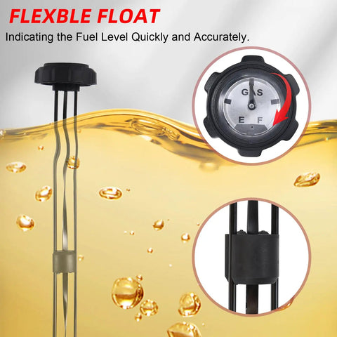 Fuel Gauge Gas Cap With Built In Gauge For Ranger UTV 400 500 700 Replacement OEM 1240119, showing flexible float mechanism.