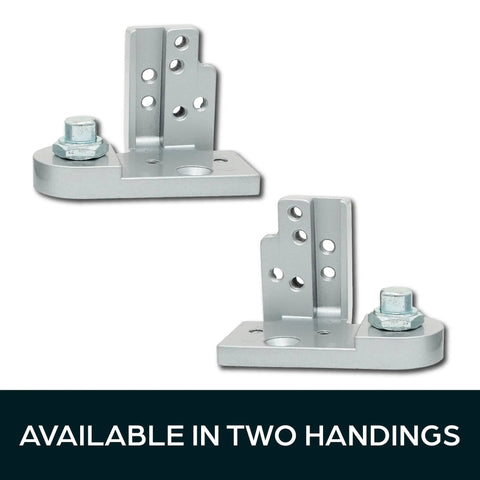 Heavy Duty Pivot Door Hinge Set For Storefront Doors Top And Bottom Die Cast Aluminum With Full Race Ball Bearings Duronotic Finish Right Or Left Hand Options Tamper Proof Commercial Door Hardware Tough As Nails, two hinges