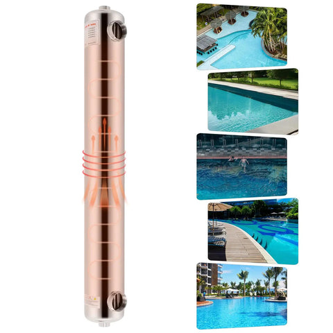 Beefy 1-Inch To 2-Inch Stainless Steel Shell And Tube Pool Heat Exchanger For Spa And Pool Heating with pool images