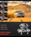 Rear Wheel Bearing And Hub Assembly Bolt-On 5 Lug Fits Honda CR-V 2007 2011 And Accord Crosstour 2010 2011 Crosstour 2012 2015 FWD Only Built To Last Heavy Duty Ball Bearings with vehicle in desert showcasing high-load capacity.