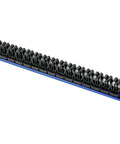 16.5 Inch Magnetic Aluminum Hand Tool Holder Rail Holds Up To 16 Screwdrivers Or Small Tools Mount Vertically Or Horizontally Heavy Duty Garage Organization Must Have, side view showing tool slots.