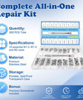 Premium 500 Piece Micro Screws Assortment Kit With M1.2 M1.4 M2 Tiny Fasteners Inside Hella Slick Labeled Case in clear organizer.