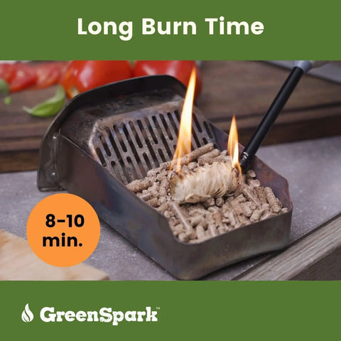 Natural All Weather Fire Starters For Grill, Fire Pit, Campfire And Pizza Oven, in metal tray with long burn time
