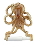 Tentacles Bathroom Toilet Paper Holder Hand Cast Resin With Real Crushed Stone Finish Hand Painted By Artisans Includes Three Keyhole Slots Durable Wall Mount A Dope Conversation Piece For Your Bathroom Decor And A Functional Roll Holder front view