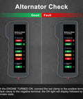 12V Car Battery And Alternator Tester With Automotive Load Indicator For Quick Battery Health Check And Auto Electrical System Diagnostic Portable Handheld Battery Health Meter For DIY Mechanics And Car Enthusiasts. alternator check good fault display