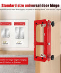 Door Hinge Jig Pro Grade Aluminum Alloy Mortiser Kit shown with adjustable router template for hinge lengths 2.5 to 5 inches.
